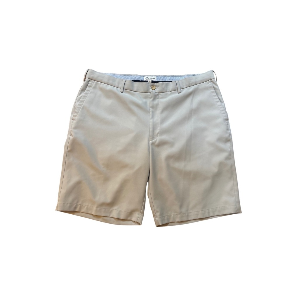 Peter Millar Shorts‎ Mens Gray Performance Golf Flat Front SIZE 38